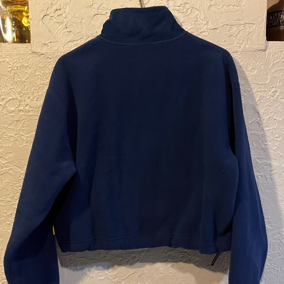 New Yellow Label Co. Polar Quarter Zip crop in Blue, Size S - Picture 6 of 11